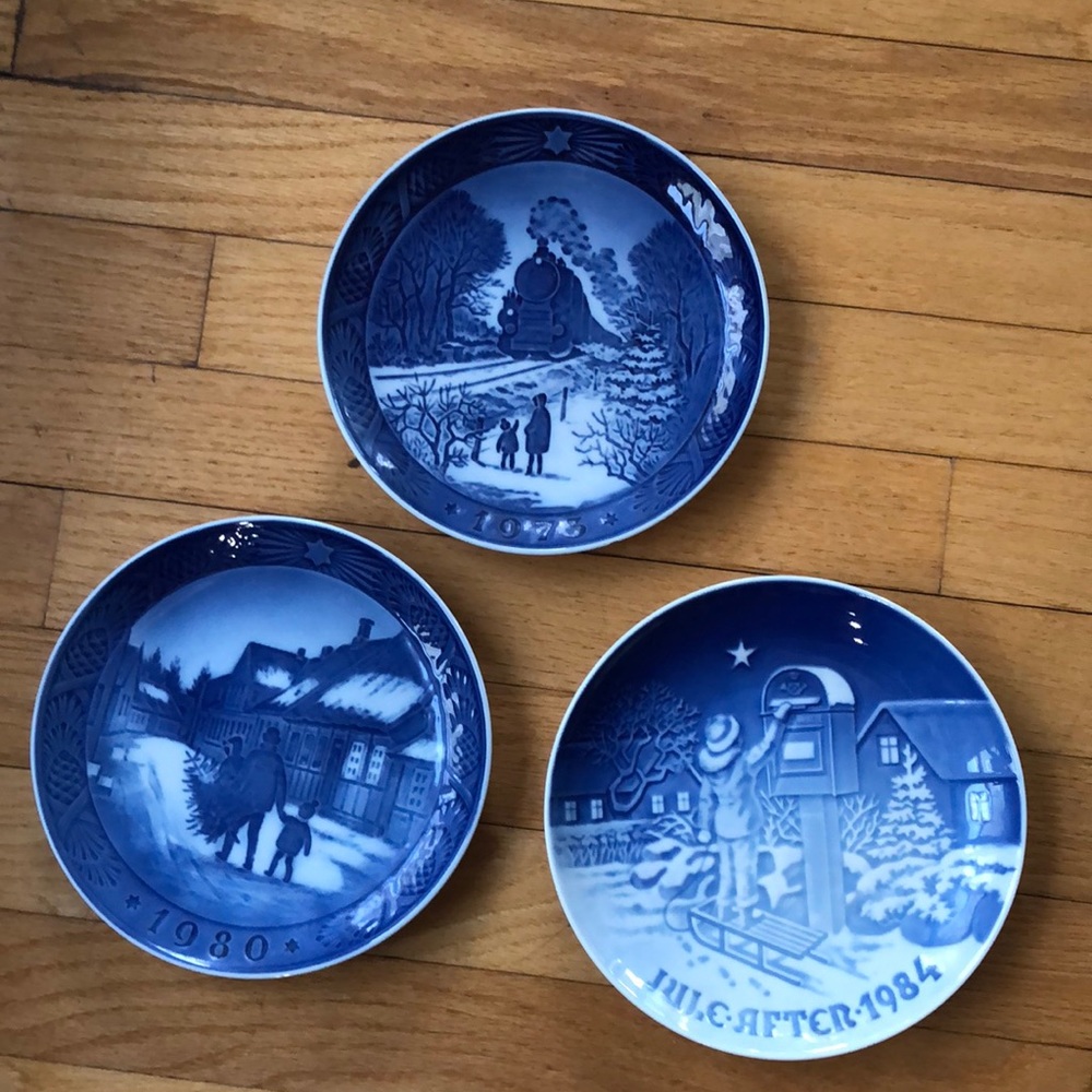Royal Copenhagen set of 3 Collectible Plates